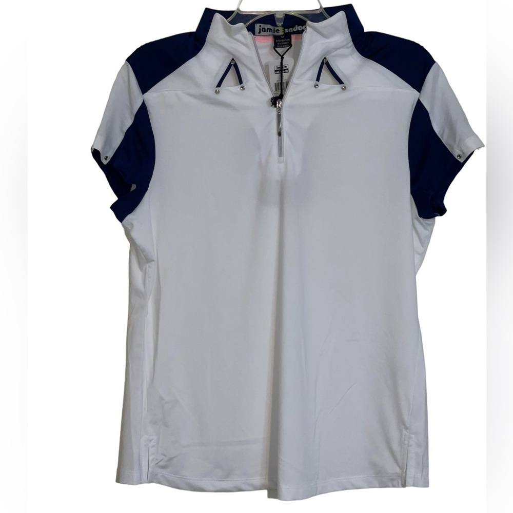 NWT Jamie Sadock Golf top, w/Sun-sense Sunshield, SPF50,. Size medium